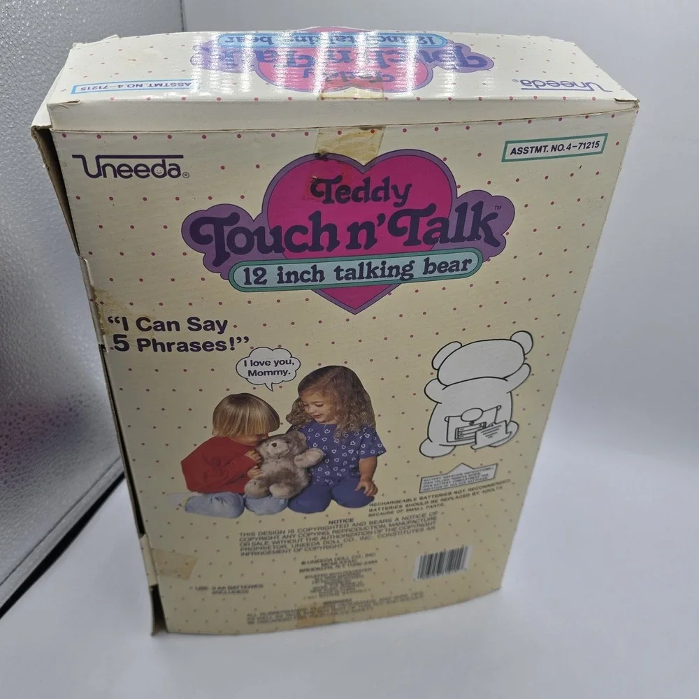 Rare Vintage Uneeda Talking Teddy Bear‎ 12
